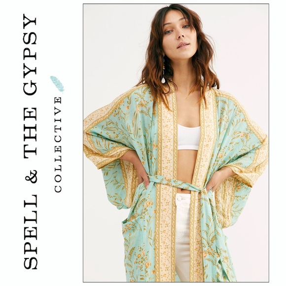 Spell & The Gypsy Maisie (Sample) Maxi Robe Kimono One Size - Picture 14 of 15